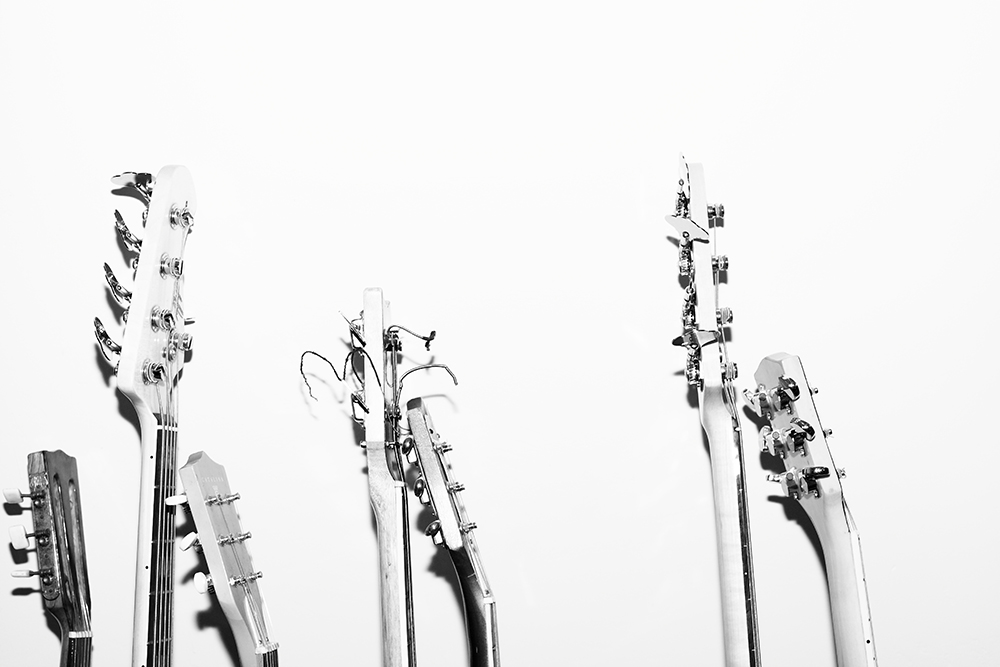 White Background Guitars Rock White Background Guitars Rock