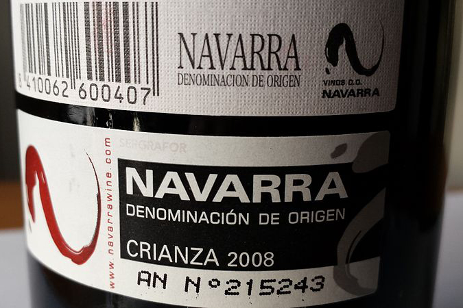 Wine Label From Navarra Wine Label From Navarra